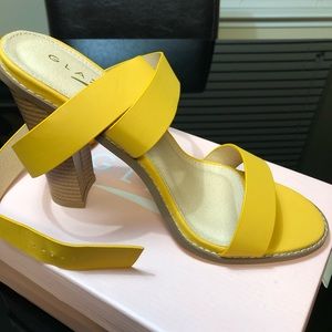 New Mustard Block Heel - Never Worn!